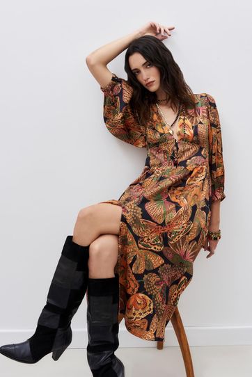 

Vestido Rapsodia Lara Butterfly Talla: XS y color: naranja