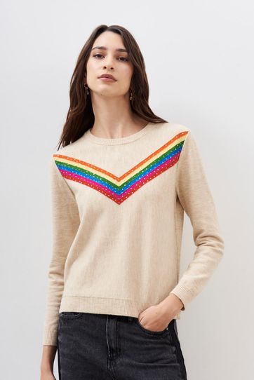 

Sweater Rapsodia Embro Talla: M y color: beige melange