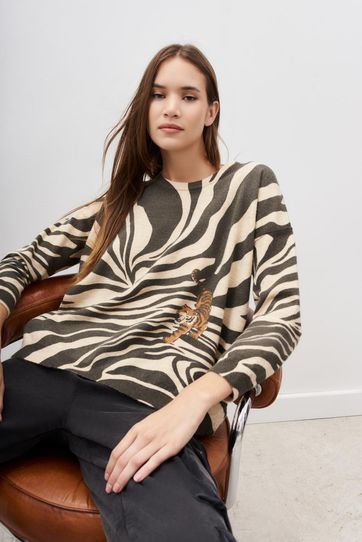 

Sweater Rapsodia Cymade Zebra Talla: S y color: cebra