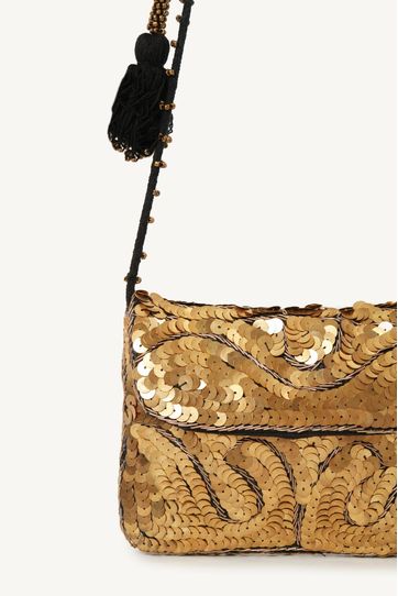 

Bolsa Rapsodia Mini Sequins Talla: U y color: dorado