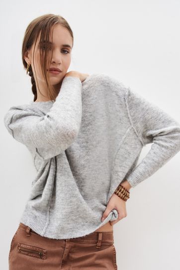 

Sweater Rapsodia Be Happy Talla: L y color: gris melange