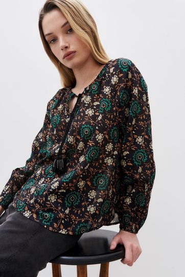 

Camisa Rapsodia Gitain Blockprint Talla: XS y color: negro