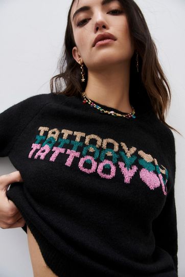 

Sweater Rapsodia Tatto You Talla: S y color: negro