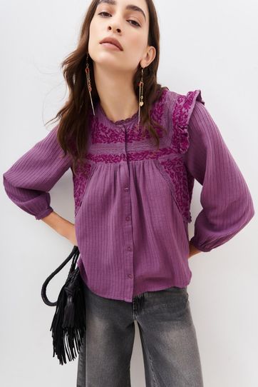 

Camisa Rapsodia Deniz Talla: S y color: lila