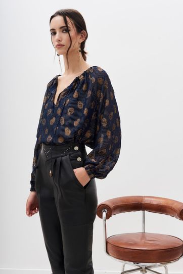 

Camisa Rapsodia Gitana Paisley Talla: S y color: azul