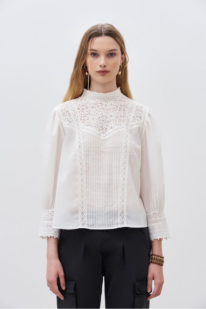blusa blanca rapsodia